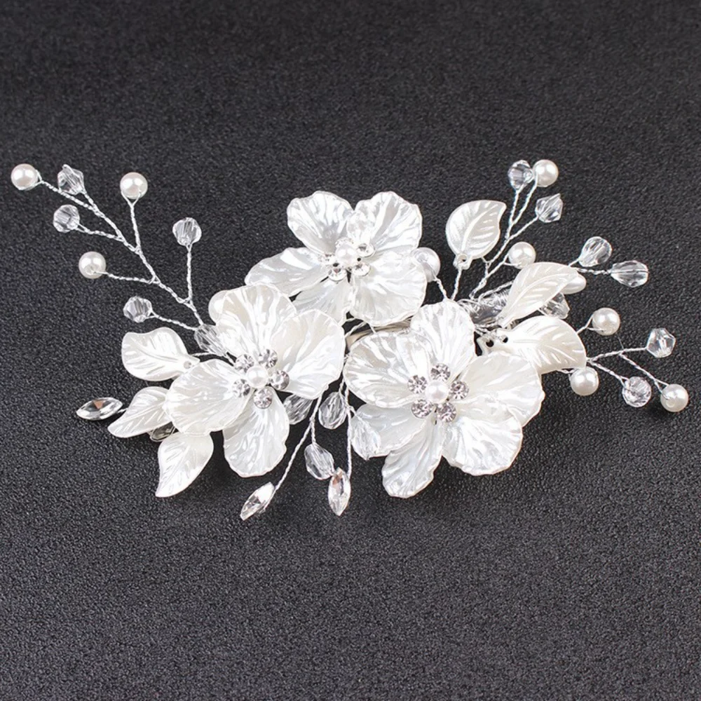 

Wedding Hair Clip Shimmering Bridal Floral Hair Clip Bridal Hair Accessory Elegant For First Communions Proms Milestone
