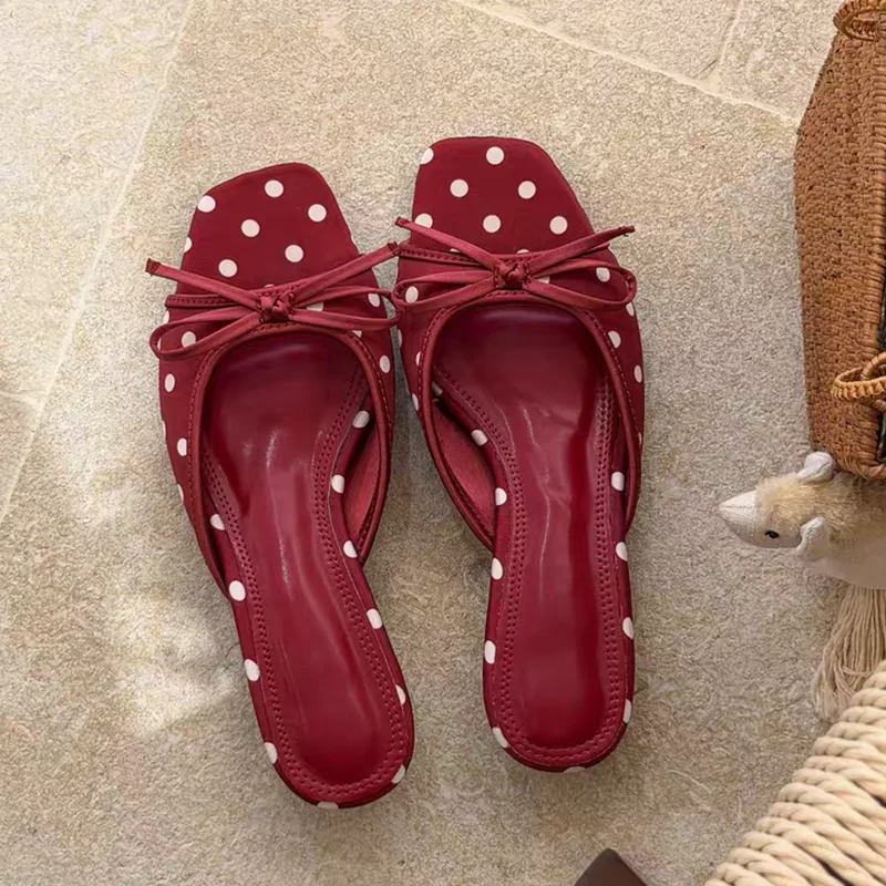 Elegante Damen-Sandalen mit Schleife, Modische Sommer-Absatzschuhe 2026, Neue Party-Kleidungssandalen, Bequeme Flip-Flops für Damen