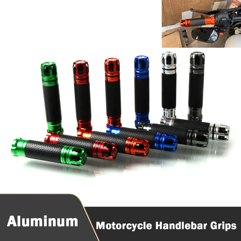 

Universal 7/8'' 22MM Motorcycle CNC handle bar grips Motorbike handlebar grips&end Available For Honda Yamaha Suzuki Kawaskai