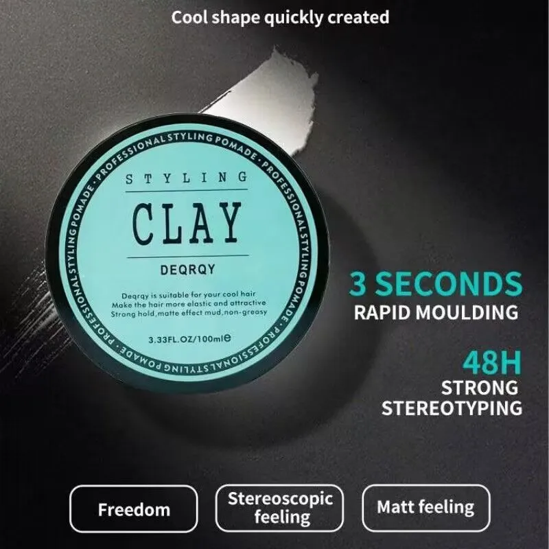 Fashion Matte Finished Hair Styling Clay Daily Use Mens Hair Clay High Strong Hold Low Shine Hair Styling Wax 100ml