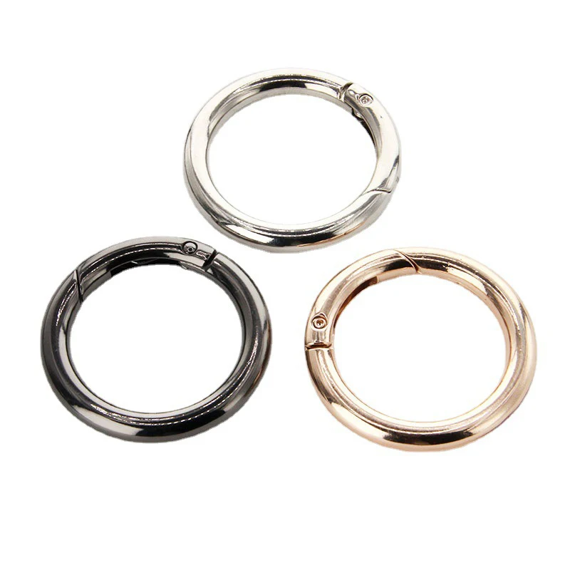 5Pcs Keyring 13-38mm Openable Metal Spring Gate O Ring Leather Bag Belt Strap Buckle Dog Chain Snap Clasp Clip Trigger Luggage