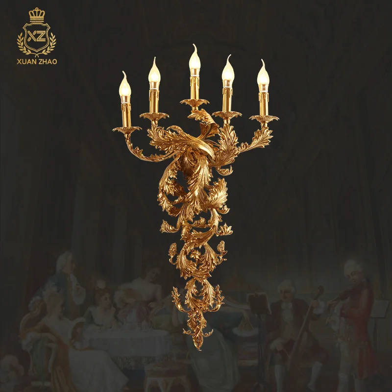 

European Classical Wall Sconce Wall Lamp Antique Copper Porch Lights American Style Aged Wall Lights Brass Light for Hallway