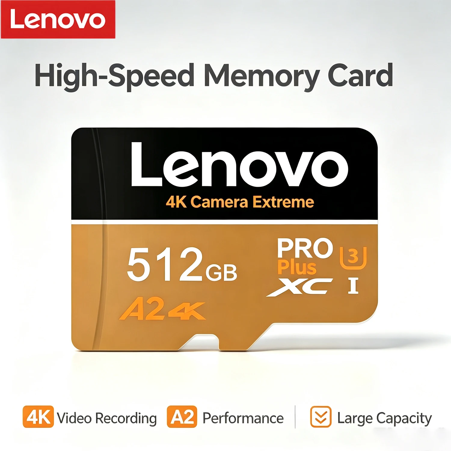 بطاقة ذاكرة مايكرو إس دي Lenovo U3 V30 4K بسعة 512 جيجابايت، فئة 10، عالية السرعة، بطاقة فلاش TF بسعات 64 جيجابايت و128 جيجابايت و256 جيجابايت، مناسبة للهواتف والكاميرات ونينتندو سويتش.