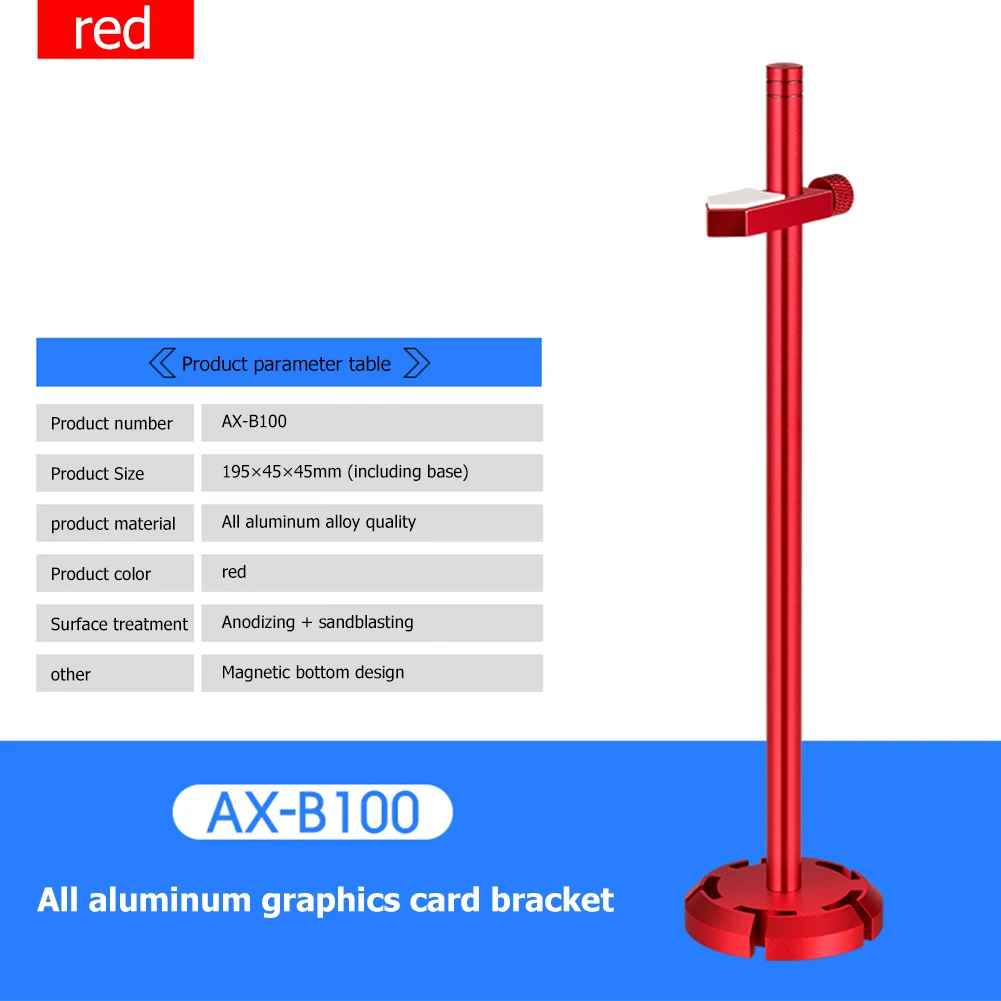 Aluminium Grafis Pemegang Kartu Braket Jack Dapat Disesuaikan Jack Desktop PC Kasus ATX Pendingin Kit Dukungan Berdiri untuk Desktop Komputer