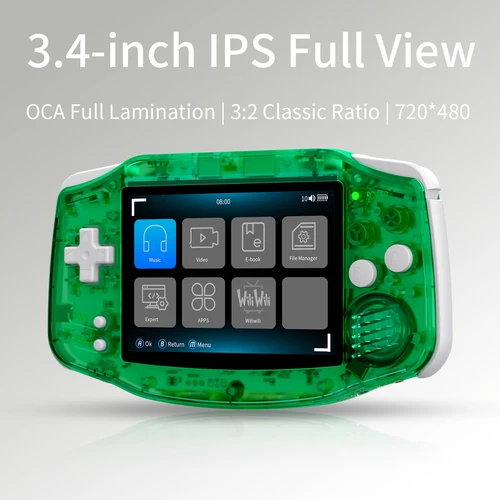Imagen 2 del producto ANBERNIC-consola de juegos portátil RG34XX, pantalla IPS de 3,4 pulgadas, sistema Linux de 64 bits, RG 34XX 32G, reproductores de videojuegos Retro, WiFi, PSP, regalo