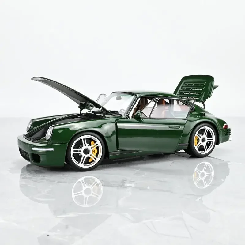 Bijna echte 1/18 RUF SCR 2024 limiet legering speelgoed motorvoertuig gegoten metalen model cadeau