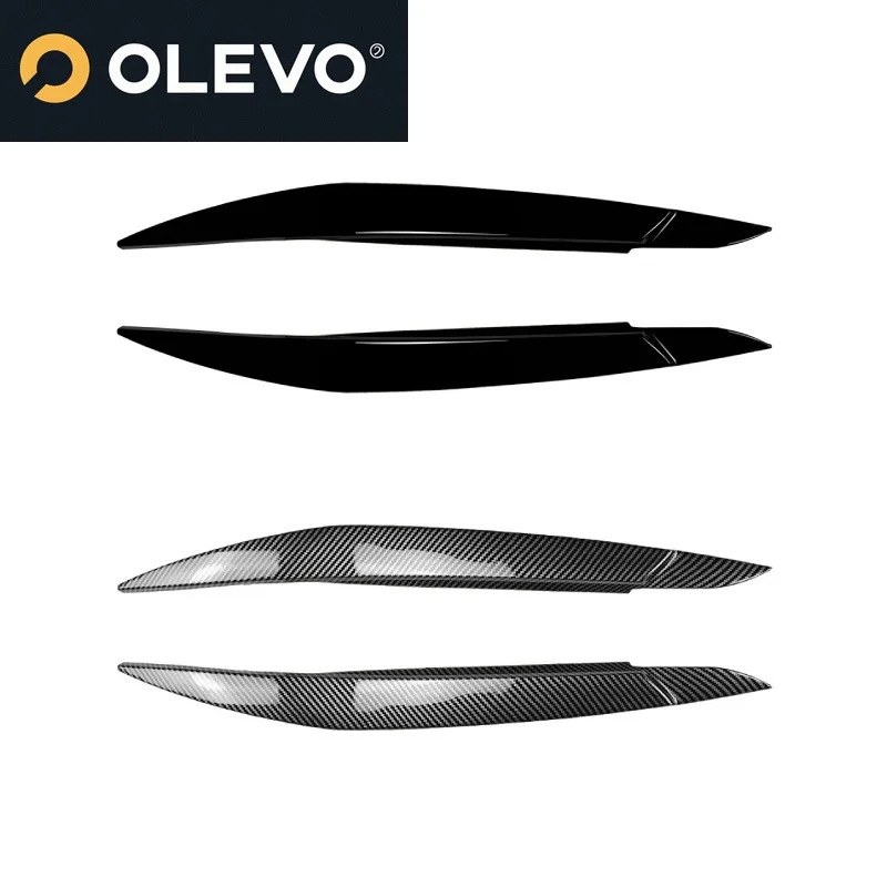 جديد سيارة الجبهة العلوي الحواجب غطاء الكسوة لسيارات BMW X6 E71 E72 2008-2014 رئيس مصباح الجفون الخارجي السيارات الجسم أطقم اكسسوارات السيارات #5