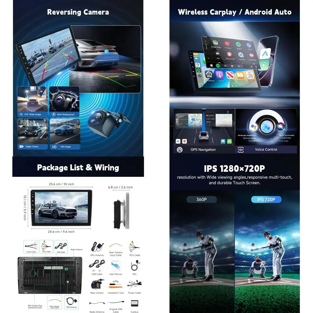 

4+64G Car Radio Stereo for Chevrolet chevy Silverado 2007-2012 Android with Wireless CarPlay Android Auto,10 inch IPS Touchscree