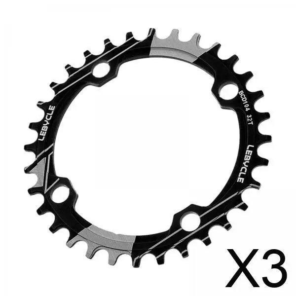

3xBike 104 BCD Round Chainring for BMX And Mountain Bike 32T Black