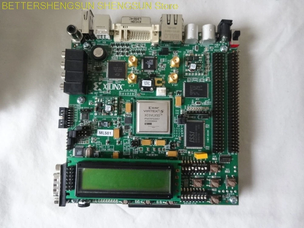 Original FPGA Development Board HW-V5-ML501-G Virtex-5 XC5VLX50T Assessment Suite