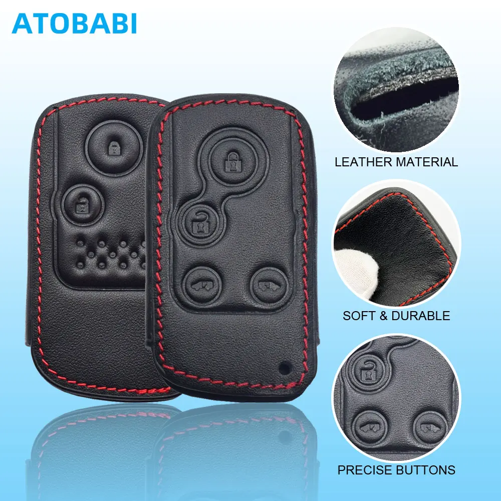 

Leather Car Key Cover Bag For Honda Freed Spike Hybrid StepWGN Elysion Civic CR-V Accord Zest Life Remote Fobs Cases Accessories