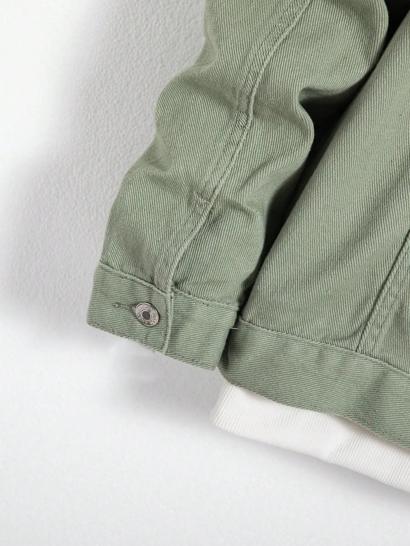 Men's Denim Jacket for Spring and Autumn. Green Coat. Fashionable, Trendy, Simple Style. For Daily Casual Wear. 13 S74159a965e244a4ebebbd55005b652c8n