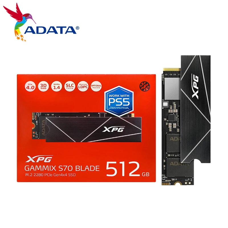 ADATA XPG GAMMIX S70 BLADE PCIe Gen 4x4 M.2 2280 Solid State Drive 512GB 1TB 2TB Internal Gaming SSD for PS5 Desktop Laptop