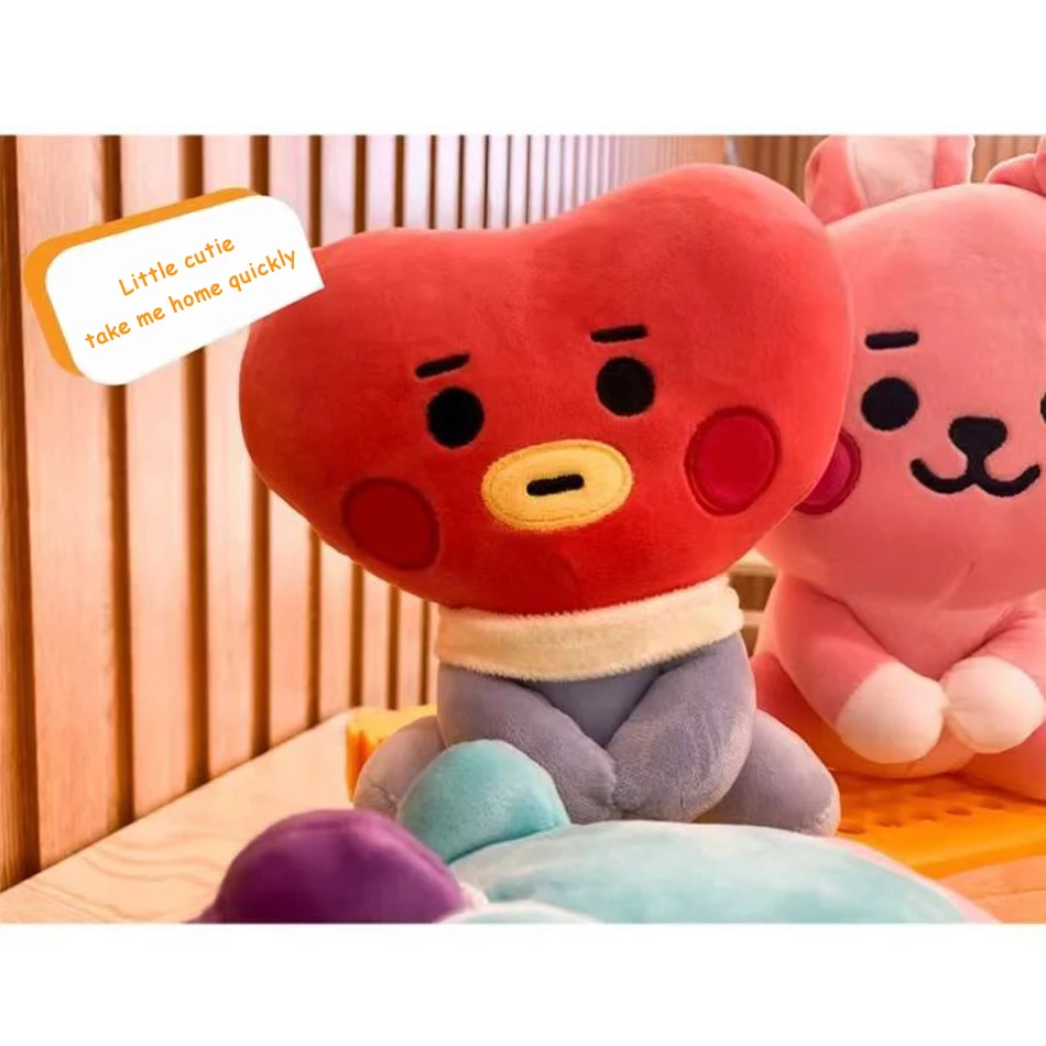 KPOP Plush Toy Tata Koay Shooky Mang Cooky Cartoon Animal Backpack Key Mobile Phone Pendant Office Relaxation Toys Friend Gift