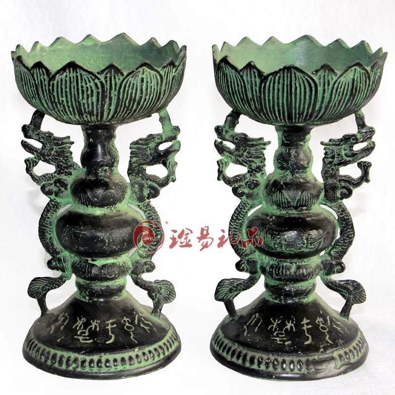 Chinese Bronze Ware Antique Wedding Supplies Wax Table Decoration Going Abroad