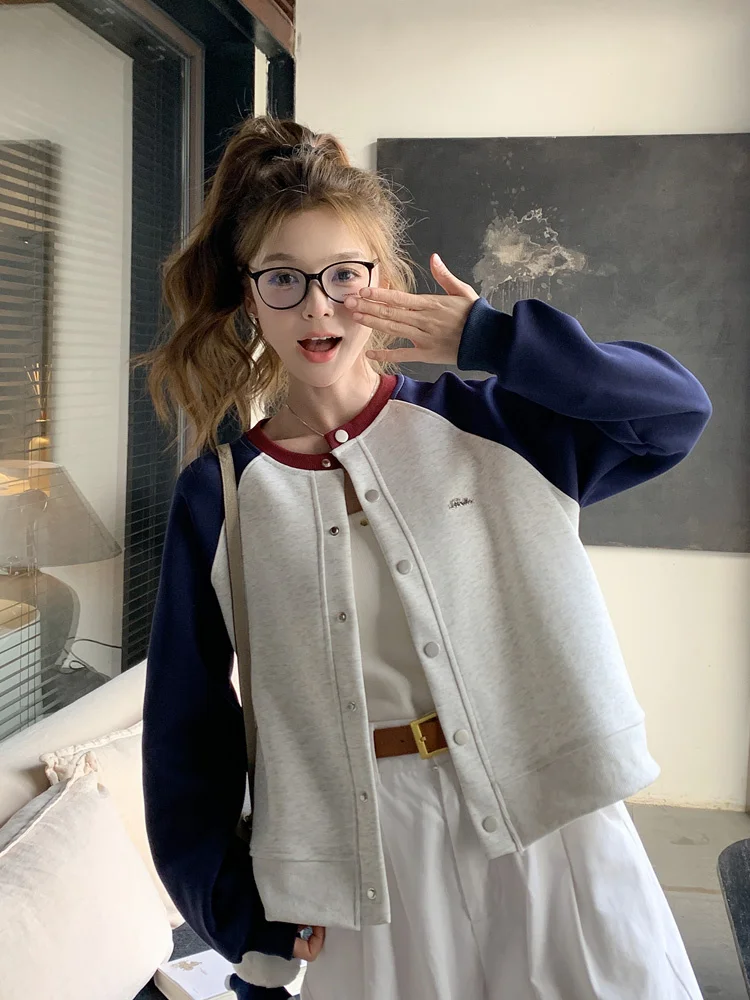 野球ジャケット レオパード柄 レディース サーマル 抗紫外線 抗凍結 ニットウェア 高耐久性 コットン ツーピース エレガント アウター ウルジャン 暖かい