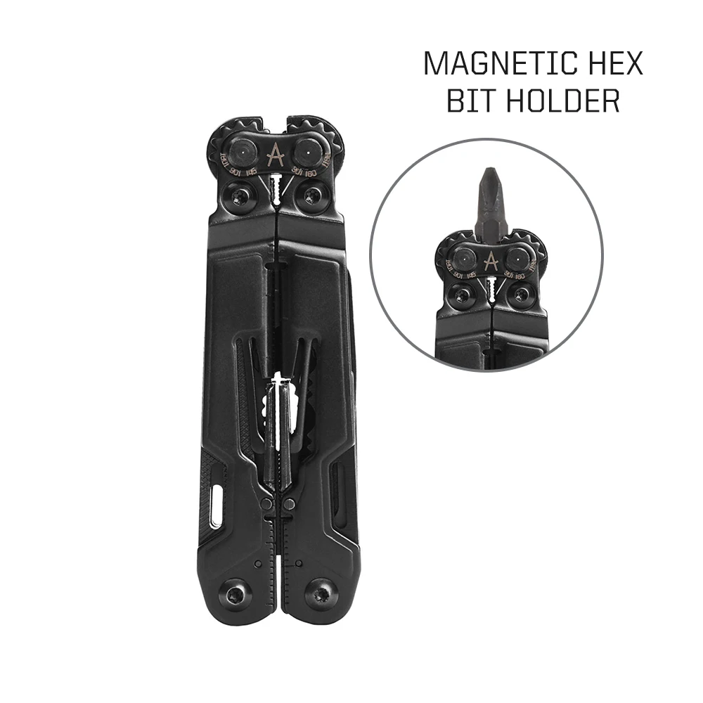 SOG 18 in 1 PowerPint Mini Multi-tool Stainless Steel Pocket EDC Multifunctional Pliers with Folding Knife Screwdrivers Scissors For Survival Fishing Hiking Cycling Travel DIY Home Emergency Repair Portable Camping Tools and Safety Equipment Gift For Men view 6