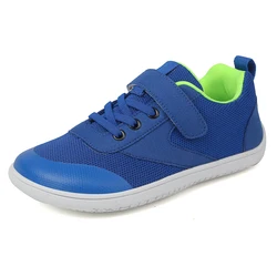 Kids Barefoot Sneakers Cross-Trainer Wide Toe Box Men's Wide Minimalist Zero Drop Sole Casual Knitting Walking Shoes Large Size