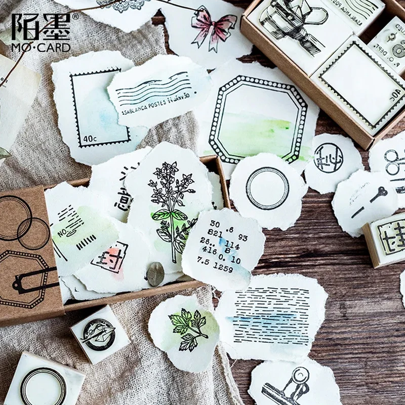 Multi-combination Series Vintage DIY Wooden Rubber Stamps for Scrapbooking Stationery Scrapbooking Standard Stamp