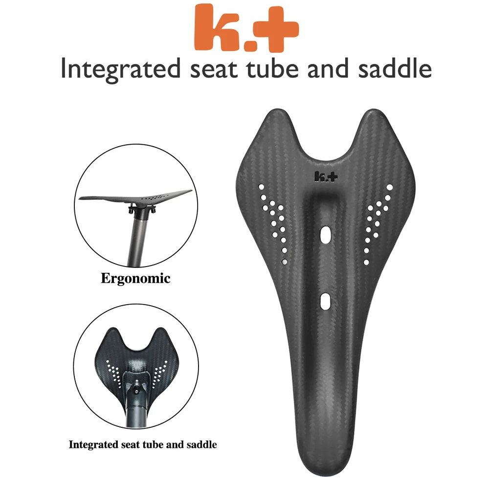 

K.+ Carbon Integrated Saddle Seatpost for Road Gravel MTB Bike - Lightweight Performance Combo Bicycle Seat Tube