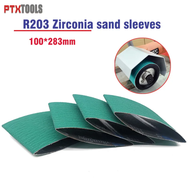 

4Pcs 100*283MM Sunmight R203 Zirconia Sanding Belt For Metal Abrasive Band Grinder Zirconium Oxide Sanding Sleeves