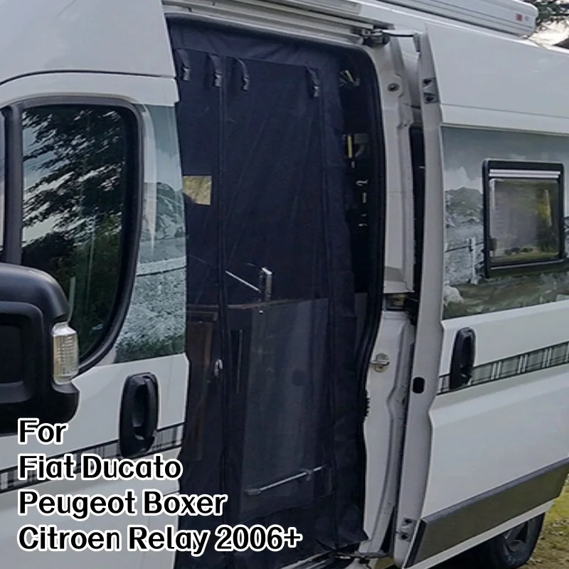 Motorhomes Sliding Door Insect Screen Mosquito Fly Screens Net Double Zipper For Fiat Ducato Peugeot Boxer Citroen Relay 2006+
