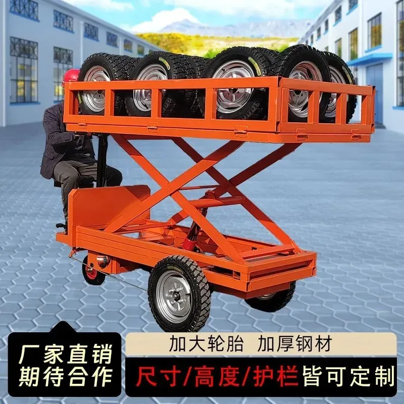 for Electric Hydraulic Lift Truck Storage Flatbed Transportation Engineering Lifting Four Wheel Flatbed Truck