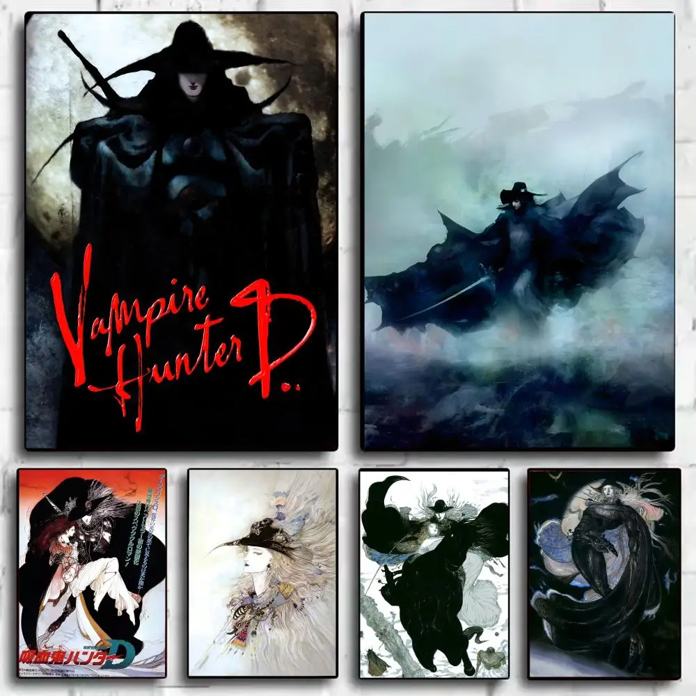 Fantasy Anime Vampire Hunter D Poster Room Wall Art Decor Waterproof Stickers For Home Bar Bedroom Decoration