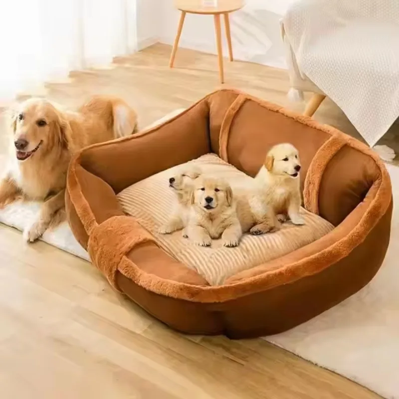 

Cozy Comfy Luxury Pet Dog Bed Velvet Orthopedic Bed with Washable Pattern Small XL Square Shape for Small Animals This Winter