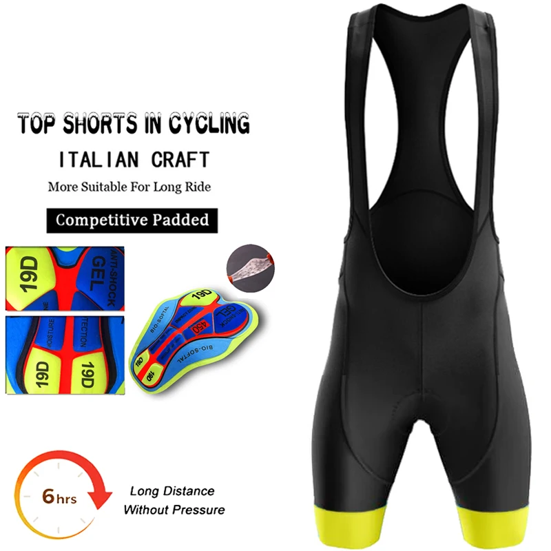 2024 Team Cycling bib shorts Men Bike Shorts Tights MTB Pro Bicycle Wear Summer Breathable Quick-dry 19D GEL Padded Quick Dry