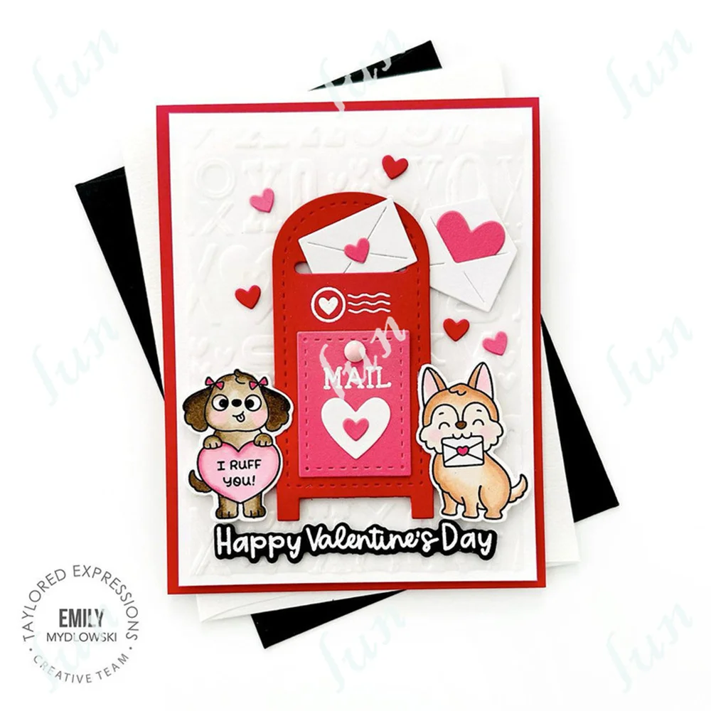 2025 New Valentine Cutting Dies Full of Hearts Layering Stencils for DIY Scrapbook Lava You Mini Strips Stamps Die Cuts Crafts