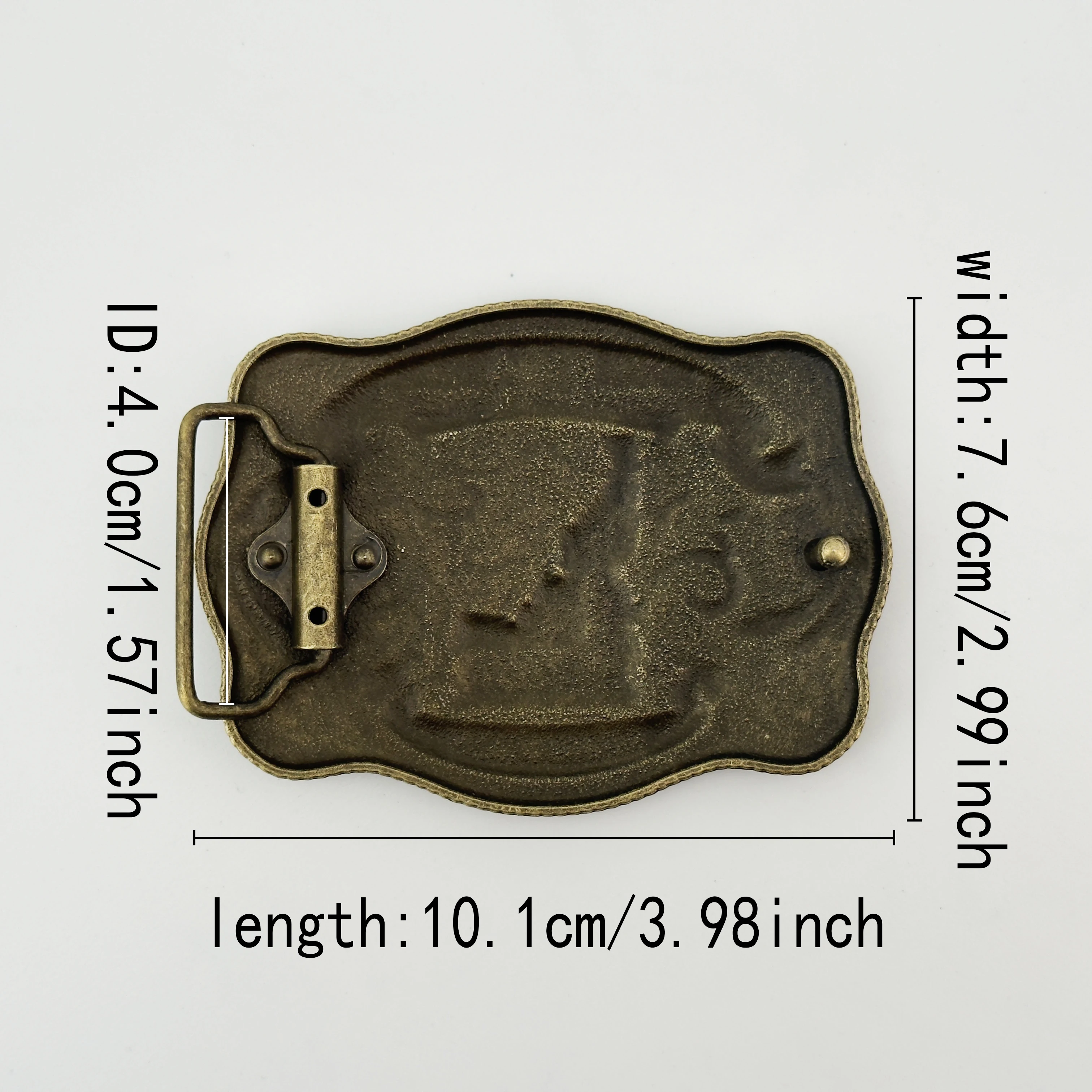 1 Buah Kepala Gesper Sabuk Pola Lucu S3DA Gaya Panas Barat Lintas Batas Terbuat dari Campuran Seng, Gesper Halus untuk Pria dan Wo