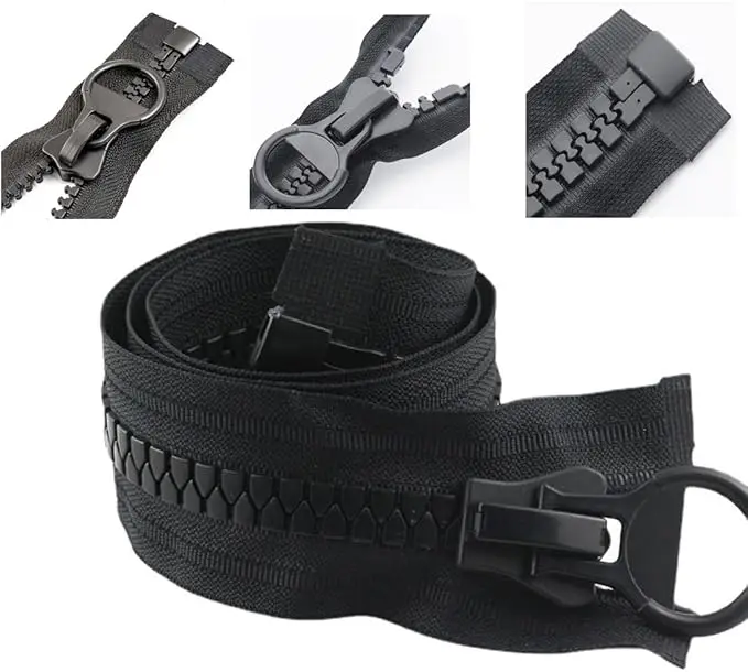 Meetee Zipper 60-300cm 20# Extra Large Resin Zippers Open-End Bag Coat Tent Long Zip Repair Kits Clothes DIY Sewing Accessories