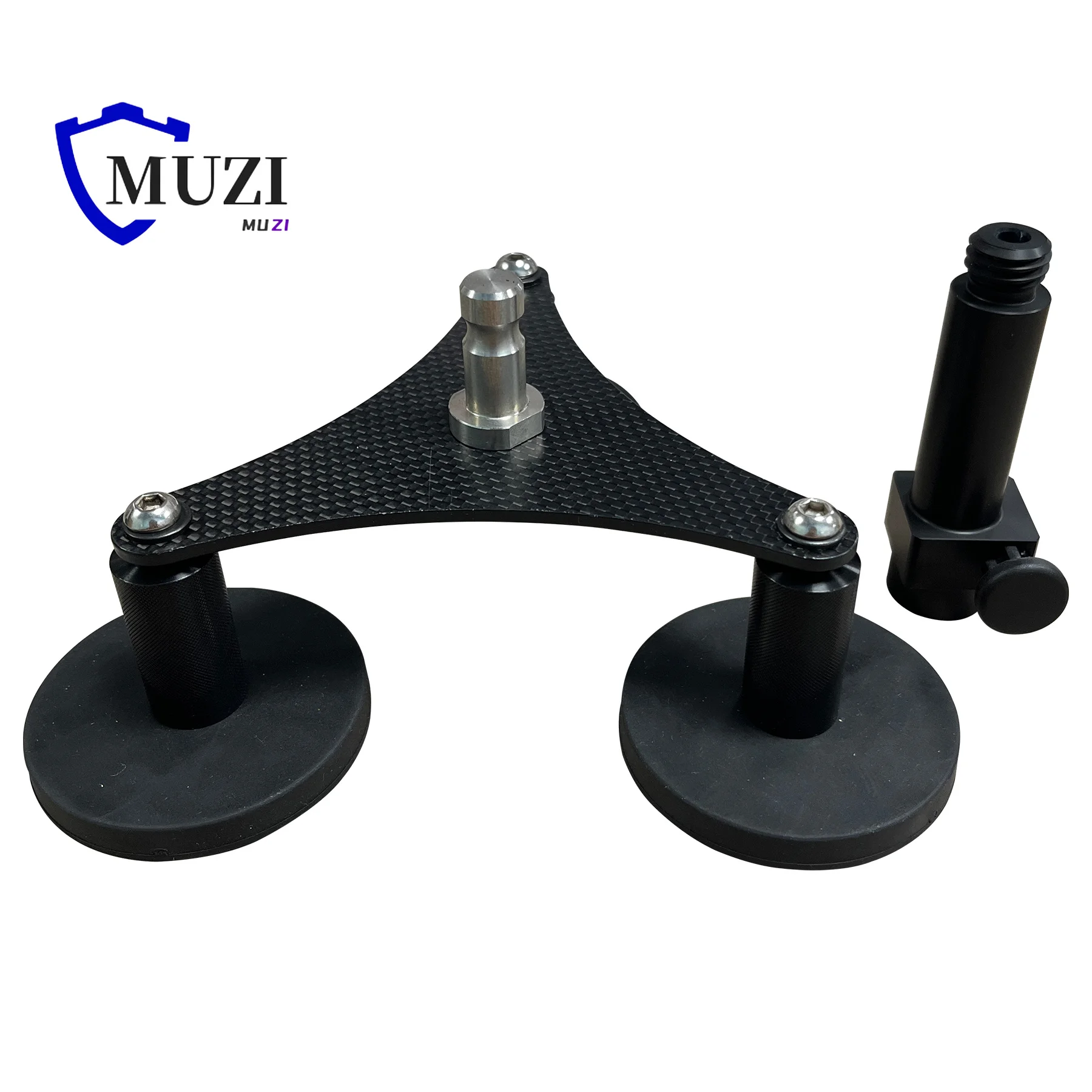 Triple Magnet Mount with Quick-Release Adapter for Antenna, Magnetic Base GNSS Mounting System with 5/8 Thread for Survey Base