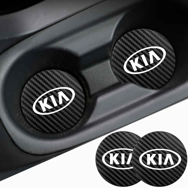 Car Water Coaster Anti-Slip Coaster Silicone Pad Holder Pad For Kia Sportage Ceed Picanto Rio ProCeed Niro Morning Stonic Optima