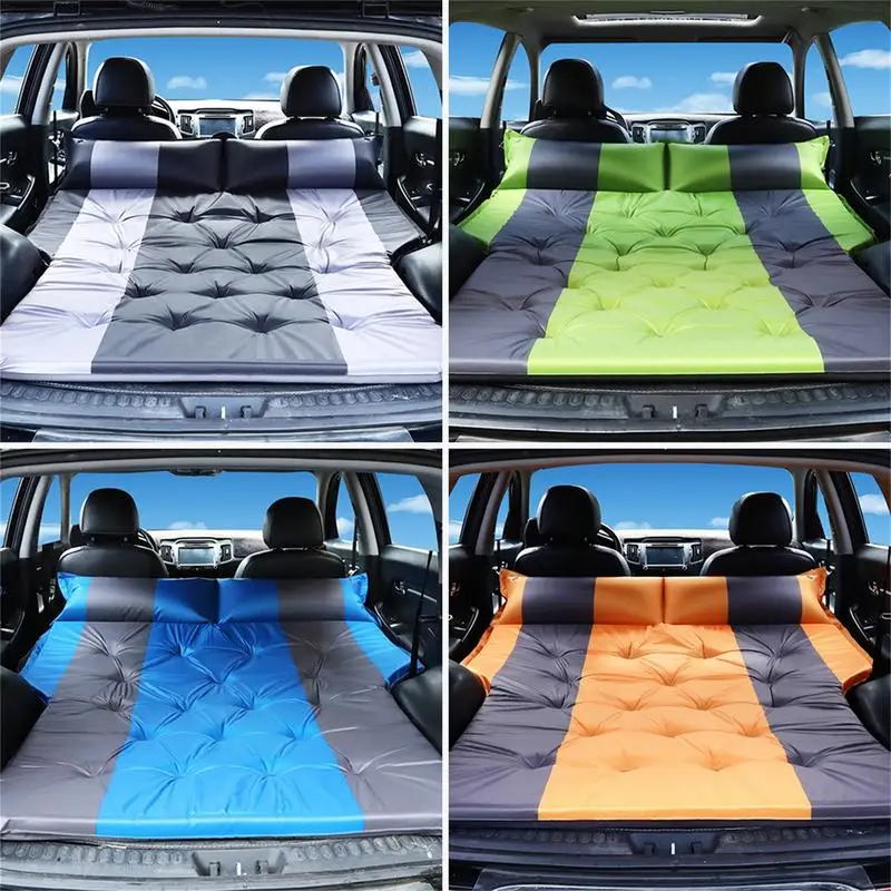 Car Automatic Iatable Bed SUV Car Air Mattress Portable Back Seat Blow-up Sleeping Pad For Trunk Travel Camping Vacation