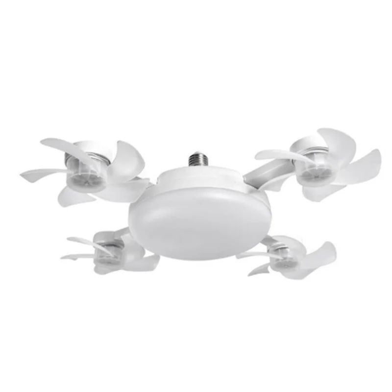 

A76X-E27 LED Ceiling Fan Light 60W With Remote Control Dimmer Function Drone Shaped Fan Light For Living Room