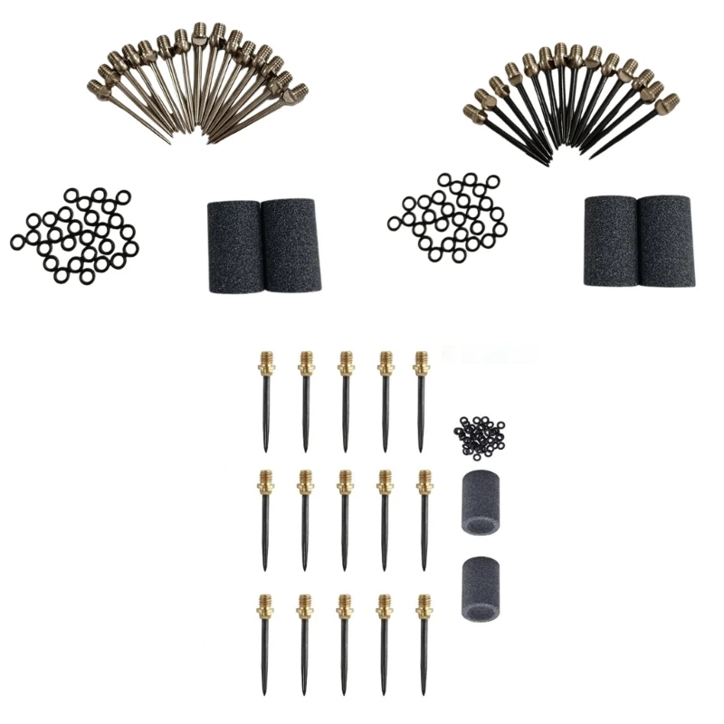 15Pcs Metal Darts Tip Replaceable Darts Coppers Tip with Rings & Grinding Stone