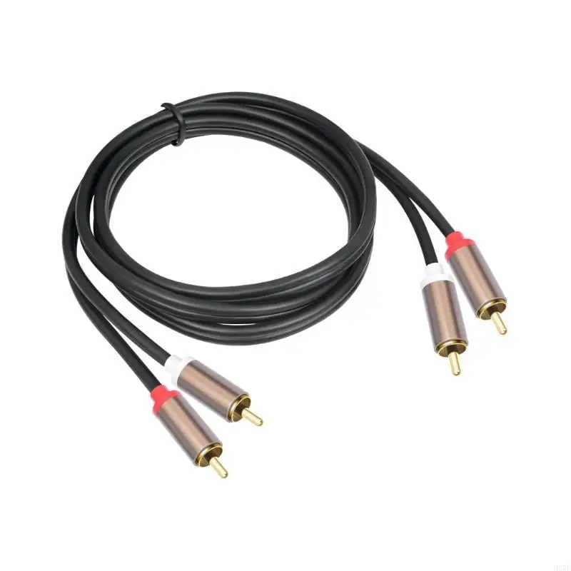 H37B 2RCA Male to Male Stereo Aux Cáp với đầu nối mạ vàng cho nhà hát tại nhà Bộ khuếch đại HDTV Hệ thống Hifi
