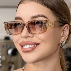 y2k Irregular Cat Eye Sunglasses Women For Men Luxury Brand Designer Vintage Punk Sunglasses Popular Chain Classic Eyeglasses