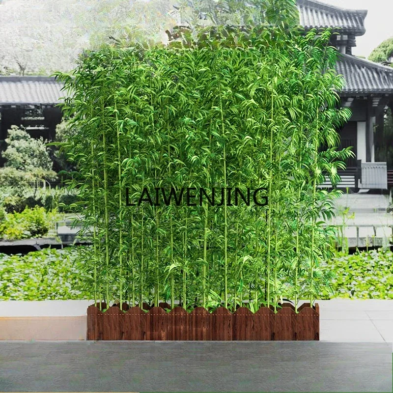 HLZ outdoor decorative landscaping fence bionic green plant courtyard partition ornament hotel indoor encryption screen