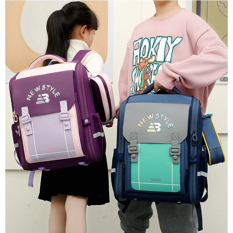 Primary Children Large Capacity Comfortable Backpacks New Grade 1-6 Students Girl Boy Fashion Schoolbags with Pen Bag Waterproof