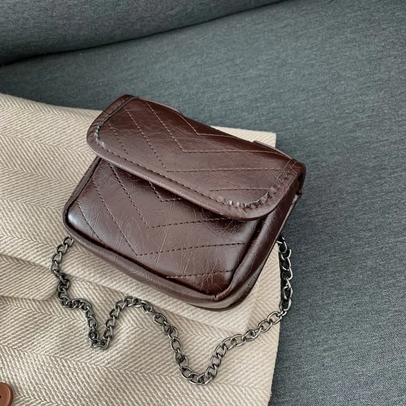 Bolsa Crossbody simples para mulheres, couro PU, aba, mensageiro, bolsa de ombro, senhora, mini bolsa, bolsa, marca de moda