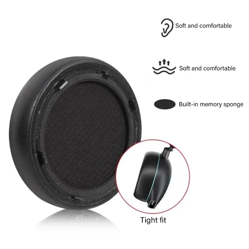 

Replacement Earpads Soft Protein Leather Memory Sponge Earmuffs Cover Ear Pads /headband cushion For Alienware AW920H Headphone