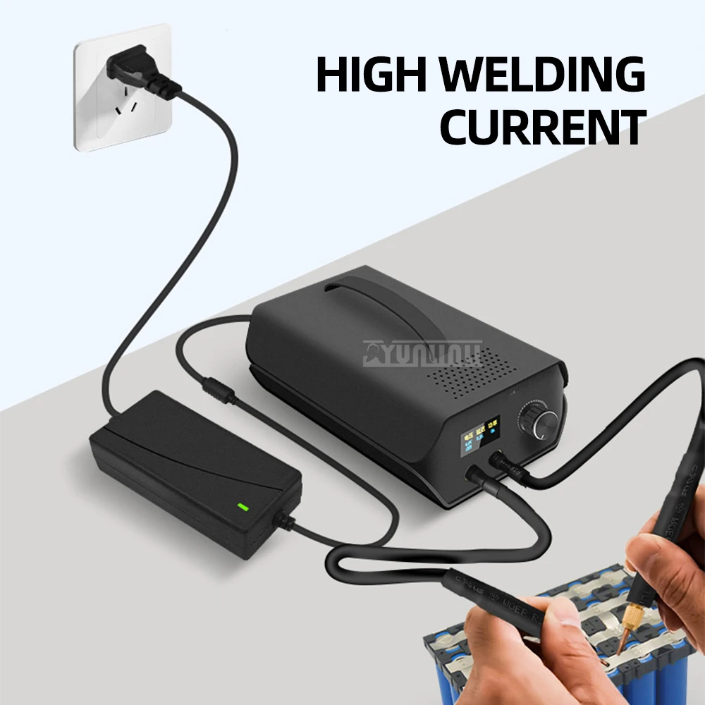 

LCD Display Battery Spots Welding Machine DIY Welding Equipment 120 Gears Adjustable Farah Capacitor Lithium Battery