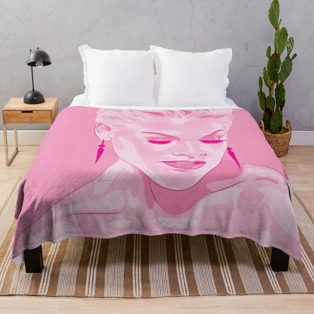 

Pink Art Throw Blanket Retros Luxury St Blankets
