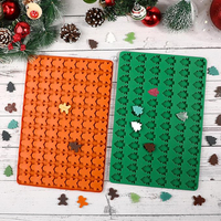 Creative Silicone Gingerbread Man Christmas Tree Cookie Mould 100 Holes DIY Chocolate Mould Mini Pet Puppy Snack Cookie Grinder