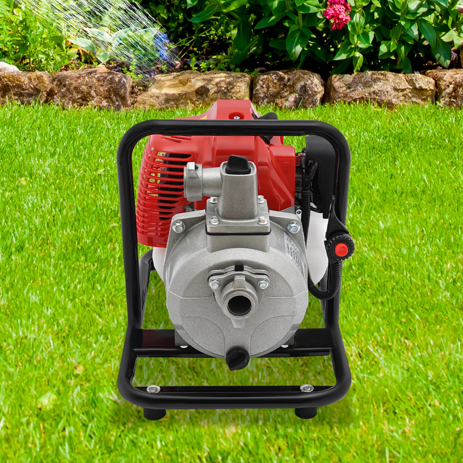 

Водяной насос двигателя 1250 Вт, 8500 об/мин, 2-тактный газовый водяной насос, бензиновая подача воды, насос высокого давления для ирригационного бассейна