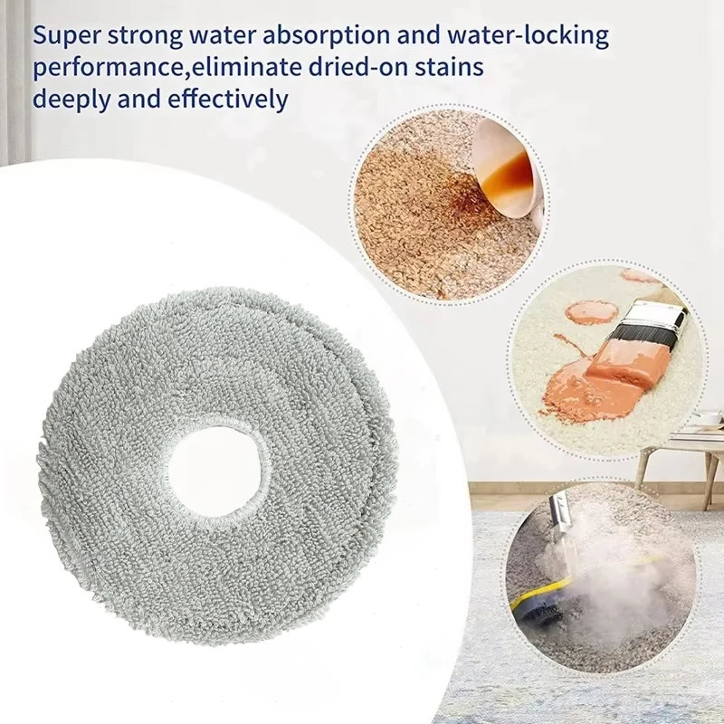 Mopptuch kompatibel mit Dreame Roboterstaubsaugern, 13,6 cm, 24 Stück/36 Stück, Zubehör für Roboterstaubsauger, Mopptuch-Pads – Detail 3