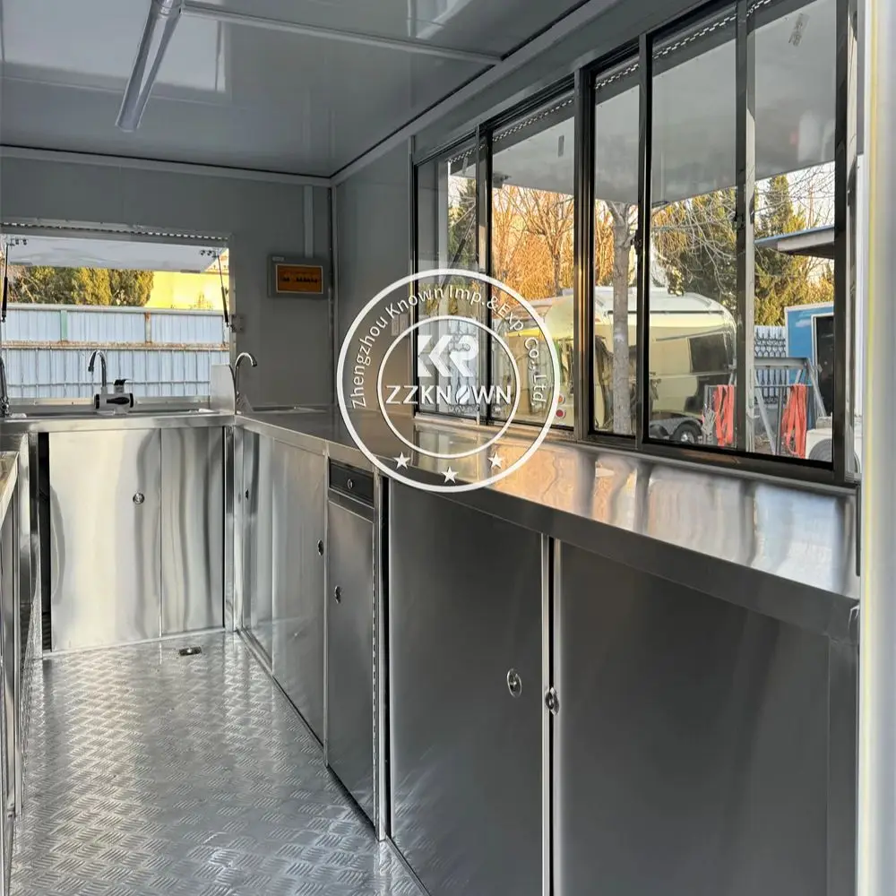 Caminhão de comida para venda na rua reboques de concessão de alimentos personalizados para venda com equipamento completo